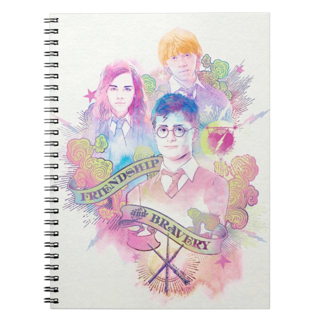 Cuaderno Harry Potter Spell | Harry, Hermione y Ron Waterc (Frente)