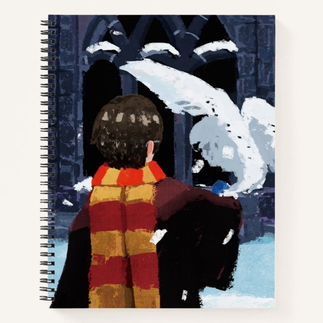 Cuaderno HARRY POTTER™ y Hedwig en la nieve (Anverso)