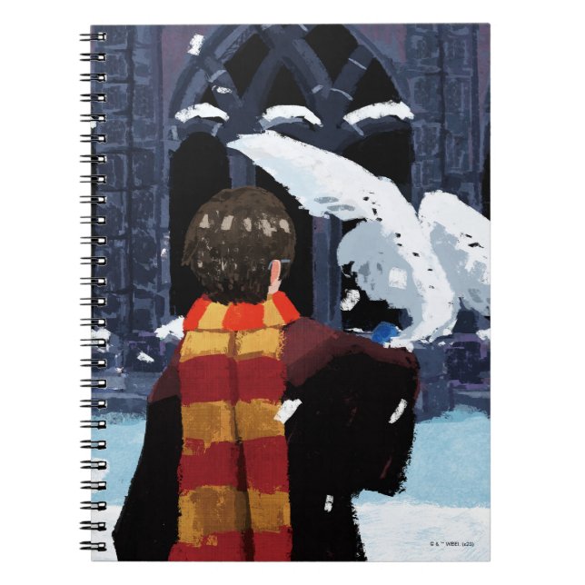 Cuaderno HARRY POTTER™ y Hedwig en la nieve (Frente)