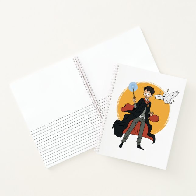 Cuaderno HARRY POTTER™ y Ilustracion Hedwig (Interior)
