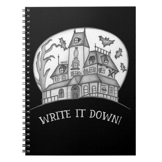 Cuaderno Haunted House and Bats Halloween  (Frente)