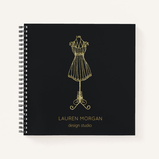 Cuaderno Haute Couture | Bloc de notas espiral personalizad (Anverso)
