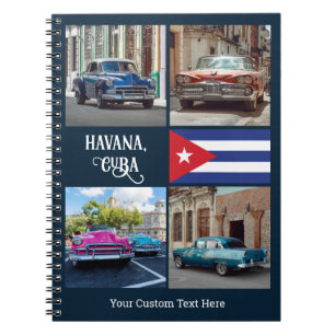 Cuaderno Havana CUBA personalizado de coches texto