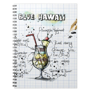 Cuaderno Hawai azul