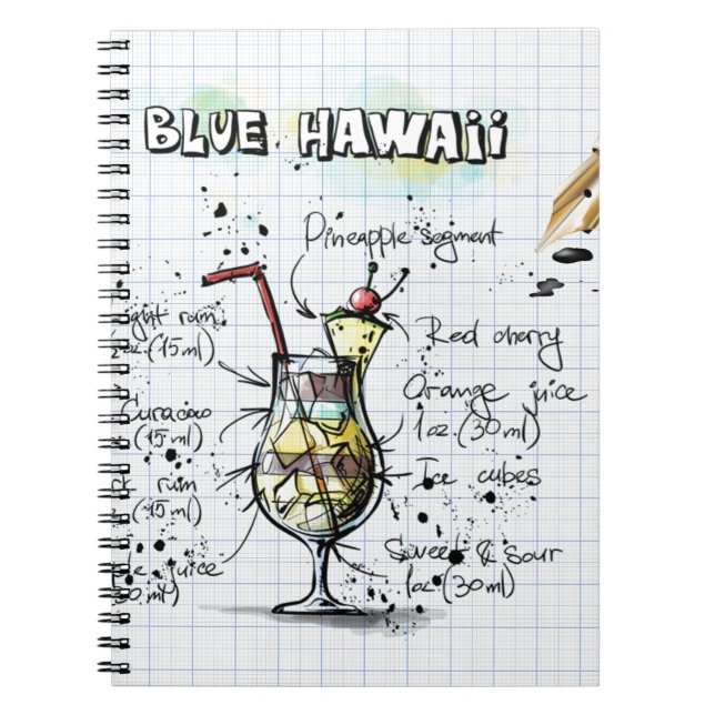 Cuaderno Hawai azul (Frente)