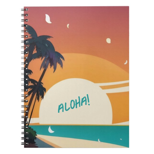 Cuaderno Hawaiano/Aloha/Tropical/playa (Frente)