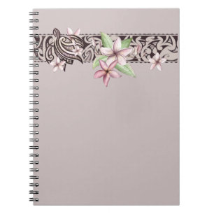 Cuaderno hawaiano de Honu y Plumeria