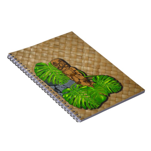 Cuaderno hawaiano de Tiki Lauhala (Lado Derecho)