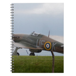 Cuaderno Hawker Hurricane Vista de tres cuartos