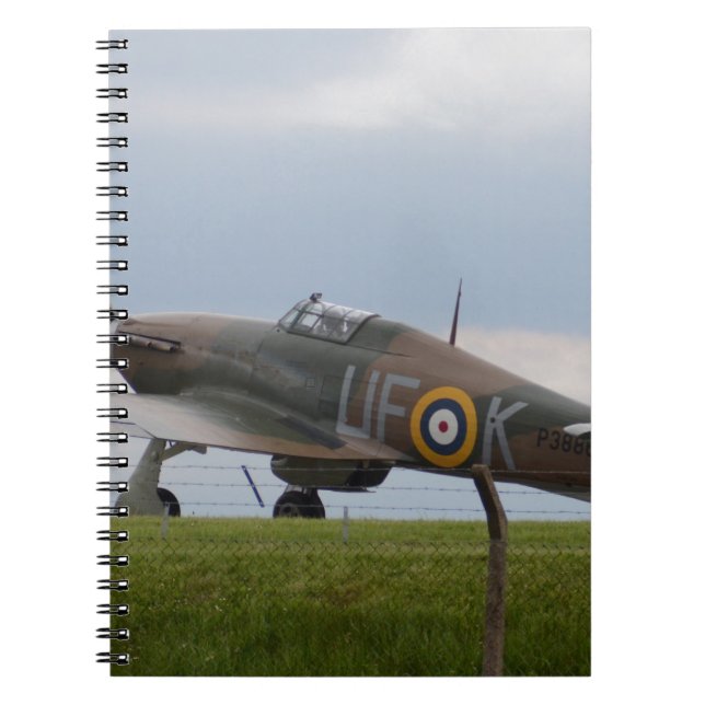 Cuaderno Hawker Hurricane Vista de tres cuartos (Frente)