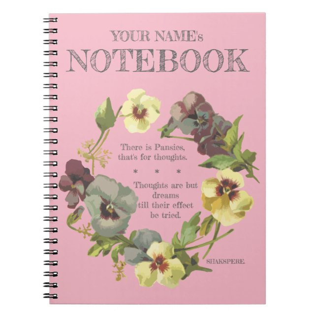 Cuaderno "Hay Pansies, para..." Personalizar (Frente)