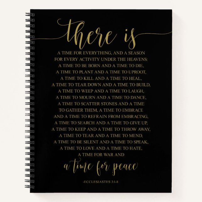 Cuaderno Hay Tiempo Para Todo, Ecclesiastés 3:1-8 (Anverso)