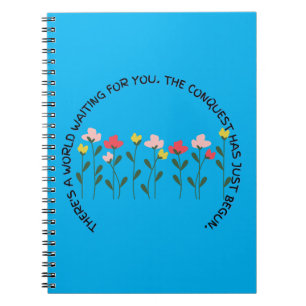 Cuaderno Hay un mundo que te espera Inspirador