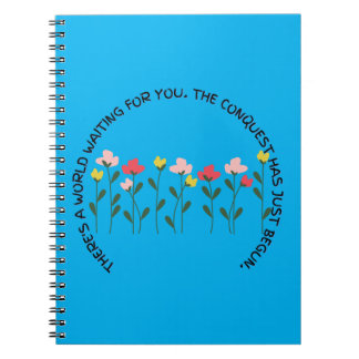 Cuaderno Hay un mundo que te espera Inspirador