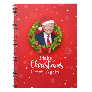 Cuaderno Haz de nuevo grande la Navidad Trump MAGA regalo d