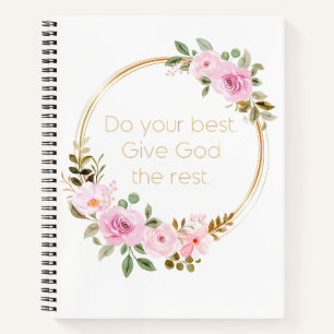 Cuaderno Haz lo mejor que puedas para darle a Dios el resto