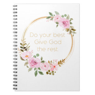 Cuaderno Haz lo mejor que puedas para darle a Dios el resto