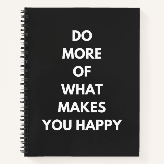 Cuaderno haz más de lo que te hace feliz (Anverso)
