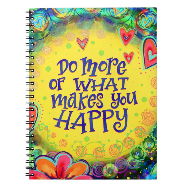 Cuaderno Haz más que te haga feliz la inespiritualidad dive (Frente)