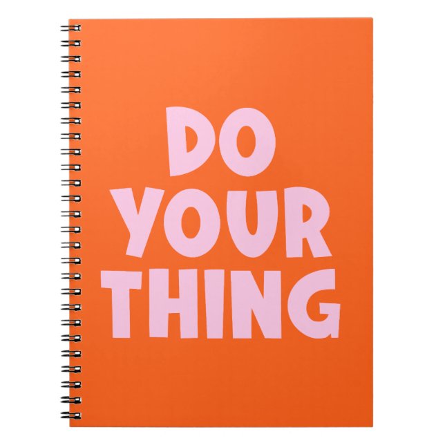 Cuaderno Haz Tu Cosa (Tono Naranja) (Frente)