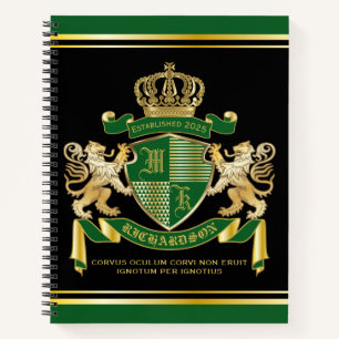 Cuaderno Haz tu propio escudo de armas Emblema de León de