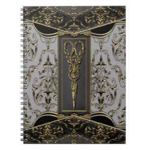 Cuaderno Hazlehurst escarpado Antiqued Scissors elegante