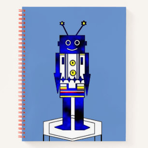 Cuaderno Hazlo tu propio esbozo de tapa dura "robot"