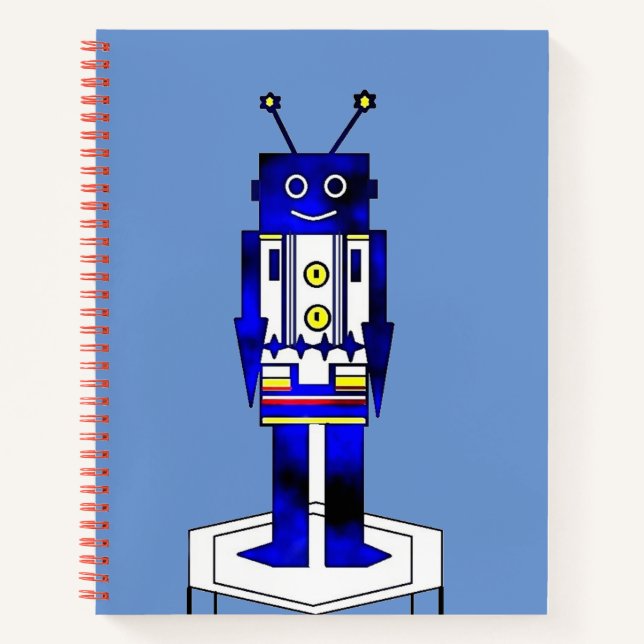 Cuaderno Hazlo tu propio esbozo de tapa dura "robot" (Anverso)
