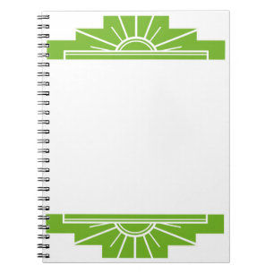 Cuaderno Hazlo TUS - Sunburst Art Deco: Blanco y Lime