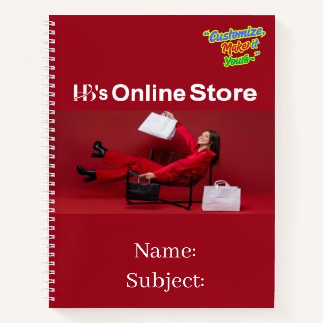 Cuaderno HB's Online Store Spiral Notebook Writing Supplies (Anverso)