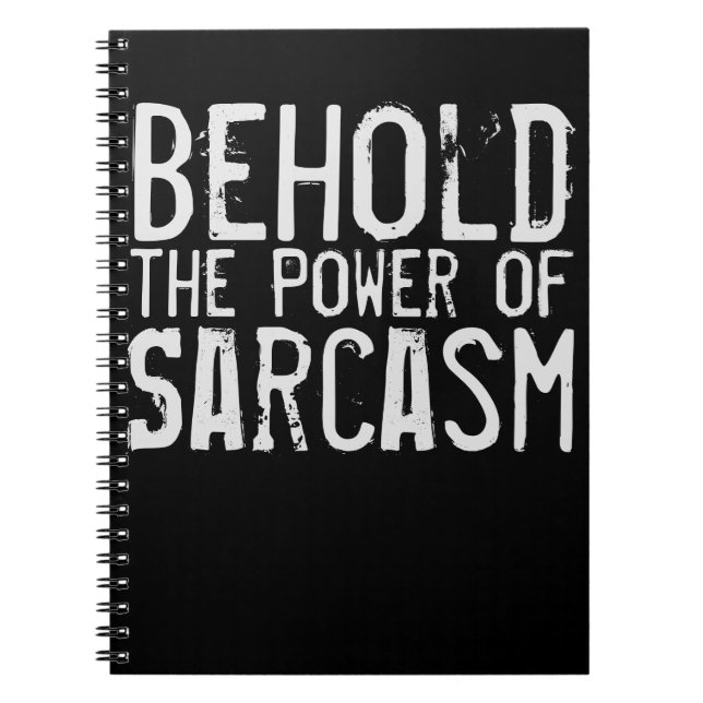 Cuaderno He aquí el poder del sarcasmo (Frente)
