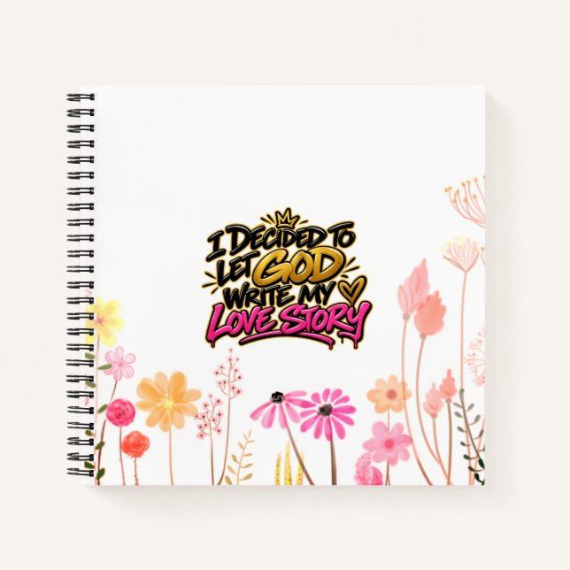 Cuaderno He decidido dejar que Dios escriba mi historia de  (Anverso)