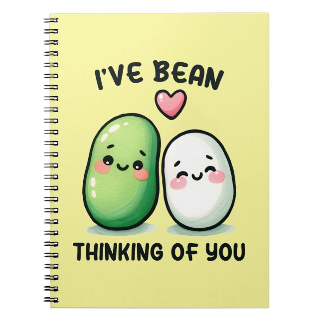Cuaderno He estado pensando en ti Cute Kawaii (Frente)