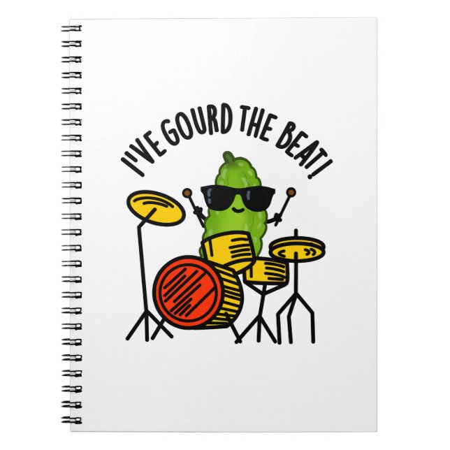 Cuaderno He Gourd El Ritmo Chistoso Baterista Juego de Pala (Frente)
