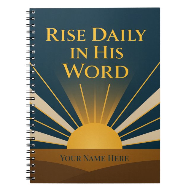 Cuaderno He Is Risen Personalized Faith Journal (Frente)