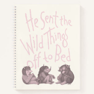 Cuaderno He Sent the Wild Things Off to Bed - Pink