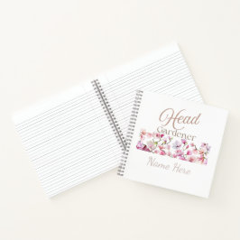 Cuaderno Head Gardener Floral Mother’s Day & Birthday Gift