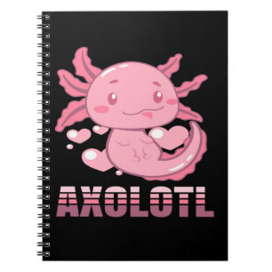Cuaderno Heart Axolotl   personalizado Cute Axolotl