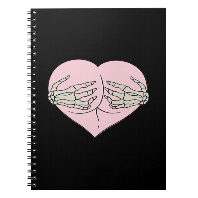 Cuaderno Heart Butt Hug Skeleton Hands Classic (Frente)