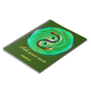 Cuaderno Heart Chakra - Bloc de notas de símbolo de paz