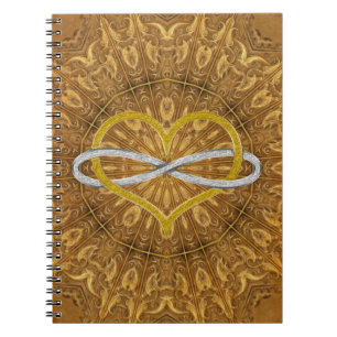 Cuaderno Heart Infinity Gold Silver