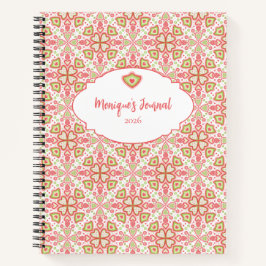 Cuaderno Heart Pattern Notebook – Customize Interior Pages