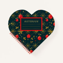 Cuaderno Heart Shaped Christmas Ornaments Notebook
