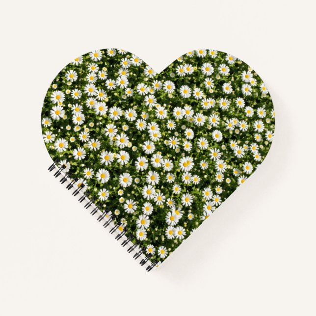 Cuaderno Heart-Shaped Daisy Meadow Notebook (Anverso)