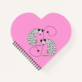 Cuaderno Heart shaped Dalmatian dogs 