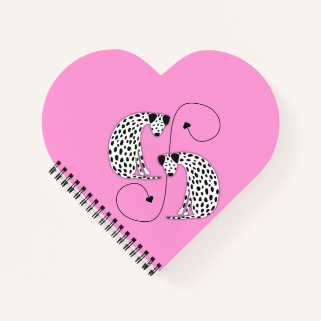 Cuaderno Heart shaped Dalmatian dogs  (Anverso)