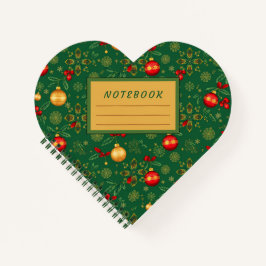 Cuaderno Heart Shaped Emerald Ornaments Notebook