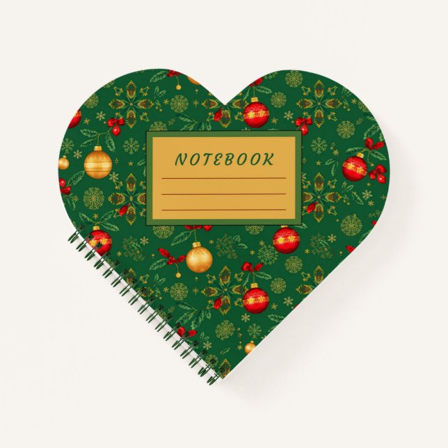 Cuaderno Heart Shaped Emerald Ornaments Notebook (Anverso)