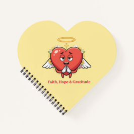 Cuaderno Heart-Shaped Gratitude Keepsake Journal