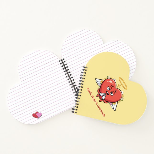 Cuaderno Heart-Shaped Gratitude Keepsake Journal (Interior)